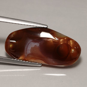 7.56 ct Multicolor Fire Agate Stone, Natural Fire Agate in Fancy Cabochon Shape for Sale