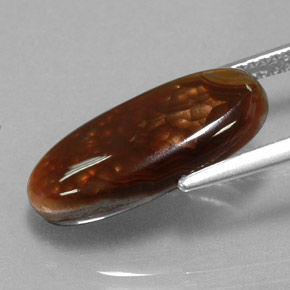 Fire Agate Gemstone in 18 x 8.7 mm Size for Sale, Fire Agate Stone in Multicolor Color