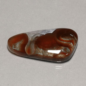 8.86 ct Multicolor Fire Agate Gemstone, Fire Agate Gem in Fancy Cabochon Shape for Sale.