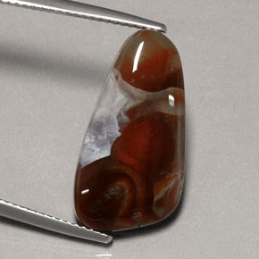 8.86 ct Multicolor Fire Agate Stone, Natural Fire Agate in Fancy Cabochon Shape for Sale