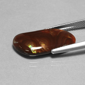 Fire Agate Gemstone in 20.8 x 10 mm Size for Sale, Fire Agate Stone in Multicolor Color
