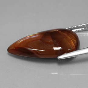 Fire Agate Gemstone in 20.2 x 12 mm Size for Sale, Fire Agate Stone in Multicolor Color
