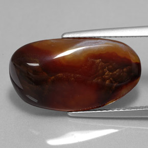 8.52 ct Multicolor Fire Agate Gemstone, Fire Agate Gem in Fancy Cabochon Shape for Sale.