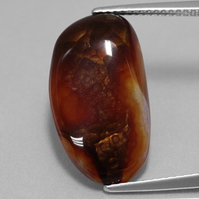 8.52 ct Multicolor Fire Agate Stone, Natural Fire Agate in Fancy Cabochon Shape for Sale
