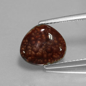 2.22 ct Multicolor Fire Agate Gemstone, Fire Agate Gem in Fancy Cabochon Shape for Sale.