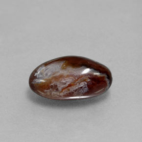 2.17 ct Multicolor Fire Agate Stone, Natural Fire Agate in Fancy Cabochon Shape for Sale