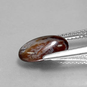 Fire Agate Gemstone in 10.8 x 6.4 mm Size for Sale, Fire Agate Stone in Multicolor Color