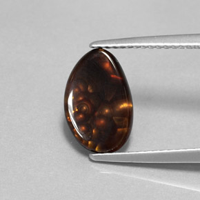 1.76 ct Multicolor Fire Agate Gemstone, Fire Agate Gem in Fancy Cabochon Shape for Sale.