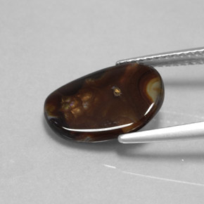 Fire Agate Gemstone in 13.7 x 10.2 mm Size for Sale, Fire Agate Stone in Multicolor Color