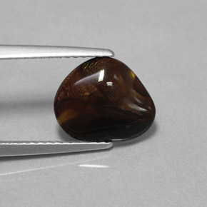 1.80 ct Multicolor Fire Agate Stone, Natural Fire Agate in Fancy Cabochon Shape for Sale