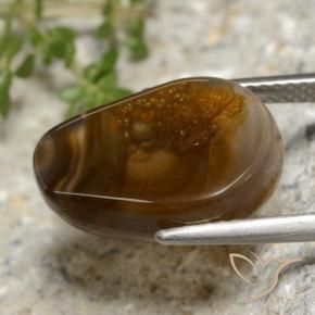 Fire Agate Gemstone in 15 x 10 mm (calibrated) Size for Sale, Fire Agate Stone in Multicolor Color