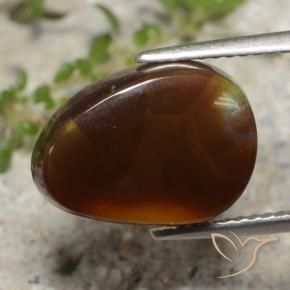 5.29 ct Multicolor Fire Agate Stone, Natural Fire Agate in Fancy Cabochon Shape for Sale