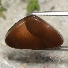 5.76 ct Multicolor Fire Agate Stone, Natural Fire Agate in Trillion Cabochon Shape for Sale