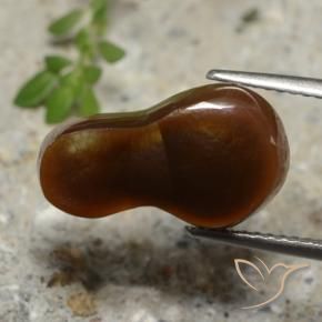 5.64 ct Multicolor Fire Agate Stone, Natural Fire Agate in Fancy Cabochon Shape for Sale