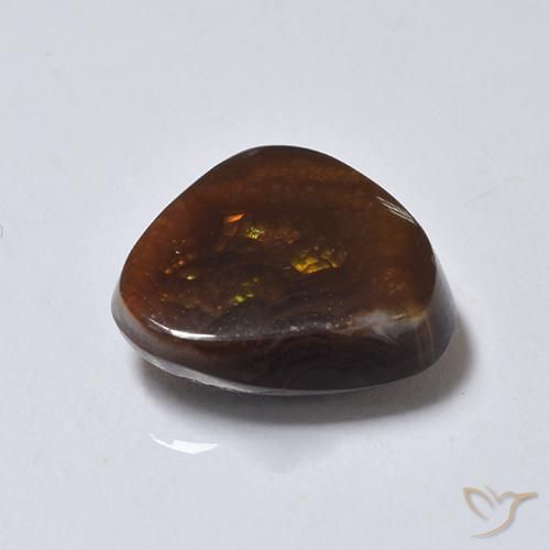 Fire Agate Gemstone in 12.5 x 10.9 mm Size for Sale, Fire Agate Stone in Multicolor Color