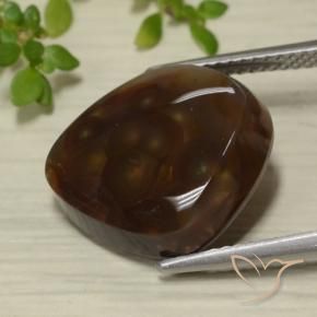 Fire Agate Gemstone in 16.2 x 14.4 mm Size for Sale, Fire Agate Stone in Multicolor Color
