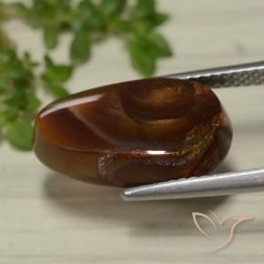 Fire Agate Gemstone in 15.8 x 9.1 mm Size for Sale, Fire Agate Stone in Multicolor Color