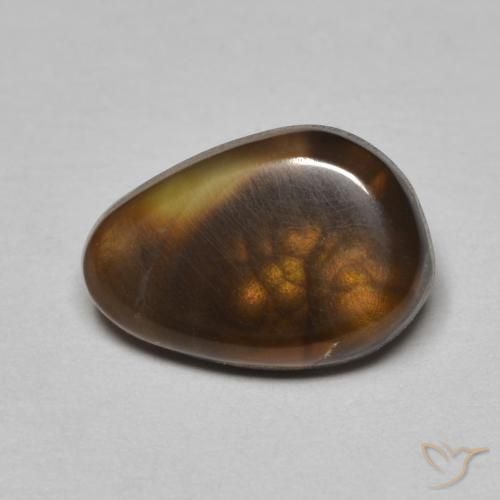 3.05 ct Multicolor Fire Agate Stone, Natural Fire Agate in Pear Cabochon Shape for Sale