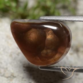 5.86 ct Multicolor Fire Agate Stone, Natural Fire Agate in Fancy Cabochon Shape for Sale