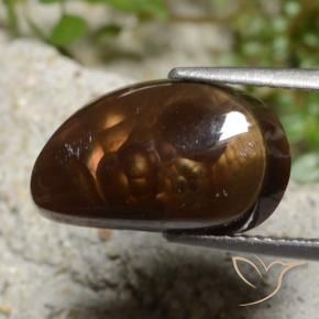 6.30 ct Multicolor Fire Agate Stone, Natural Fire Agate in Half Heart Cabochon Shape for Sale