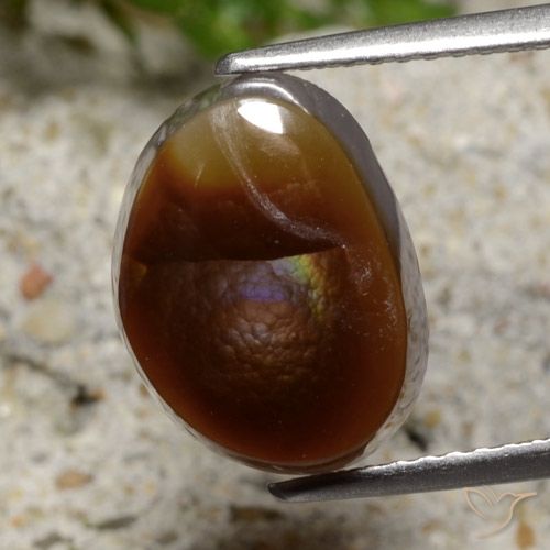 4.44ct Natural Multicolor Fire Agate, Fancy, Translucent