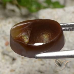 Fire Agate Gemstone in 12.5 x 9.5 mm Size for Sale, Fire Agate Stone in Multicolor Color