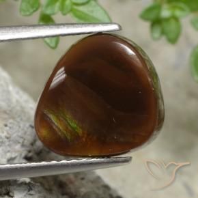 3.36 ct Multicolor Fire Agate Stone, Natural Fire Agate in Fancy Cabochon Shape for Sale