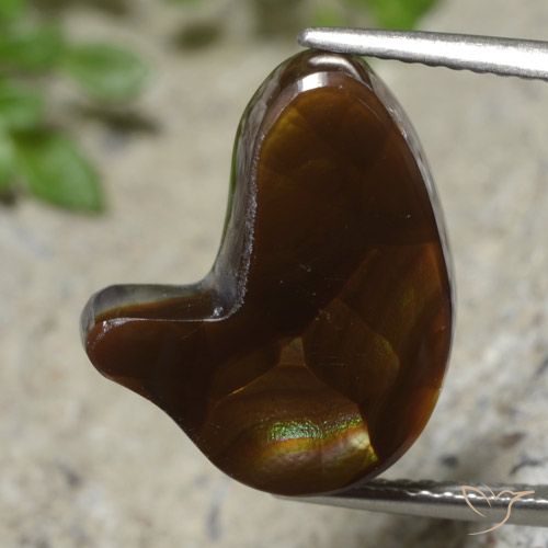 6.76ct Natural Multicolor Fire Agate, Fancy, Translucent