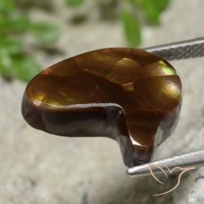 Fire Agate Gemstone in 16 x 13.4 mm Size for Sale, Fire Agate Stone in Multicolor Color