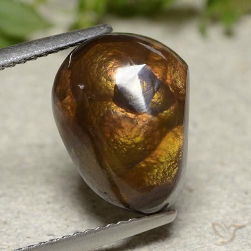 Fire Agate Gemstone in 13.2 x 9.8 mm Size for Sale, Fire Agate Stone in Multicolor Color