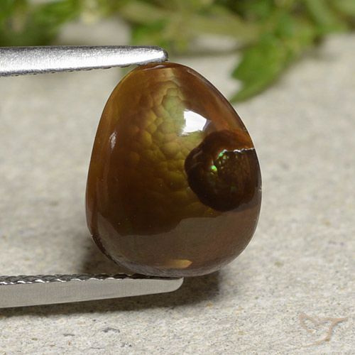 Agata di fuoco multicolore taglio fantasia da 3,31 ct dal Messico, dimensione 10,1x8,4 mm, pietra preziosa naturale non trattati , purezza Translucent, Agata di fuoco Cabochon fantasia da 1 pz, durezza Mohs di 6,5 - 7 adatto per gioielli da indossare ogni giorno, Photo A
