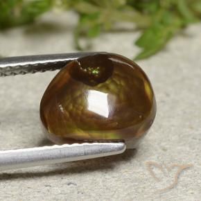 Fire Agate Gemstone in 10.1 x 8.4 mm Size for Sale, Fire Agate Stone in Multicolor Color