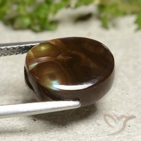 Fire Agate Gemstone in 12 x 10 mm (calibrated) Size for Sale, Fire Agate Stone in Multicolor Color