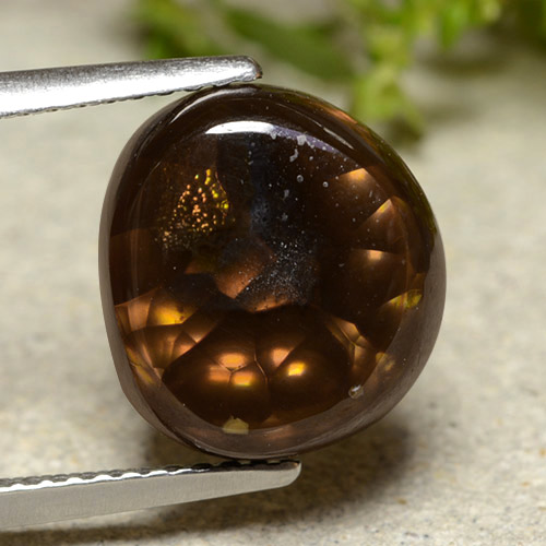 Multicolor Fire Agate Gem - 4.7ct Fancy Cabochon (ID: 486647)