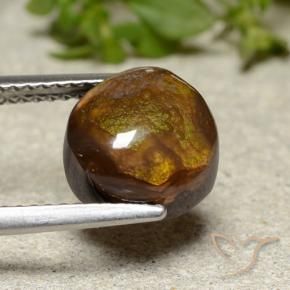 Fire Agate Gemstone in 9 mm (calibrated) Size for Sale, Fire Agate Stone in Multicolor Color