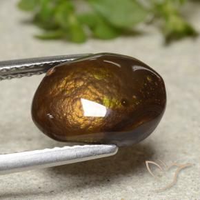 Fire Agate Gemstone in 11.8 x 8.9 mm Size for Sale, Fire Agate Stone in Multicolor Color