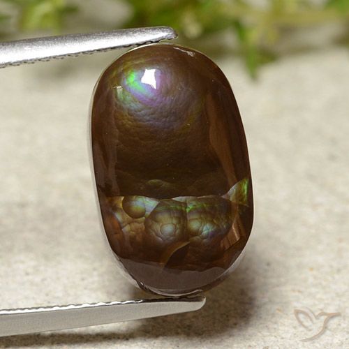 6.24ct Natural Multicolor Fire Agate, Oval, Translucent