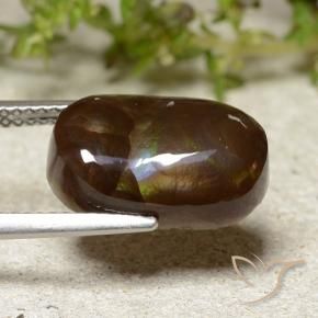 Fire Agate Gemstone in 14.8 x 9 mm Size for Sale, Fire Agate Stone in Multicolor Color