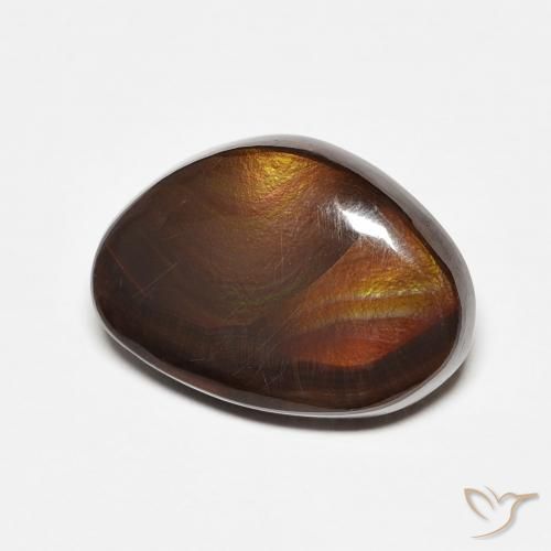 7.08 ct Multicolor Fire Agate Stone, Natural Fire Agate in Fancy Cabochon Shape for Sale