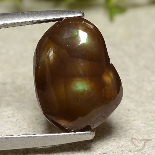 5.80ct Natural Multicolor Fire Agate, Fancy, Translucent