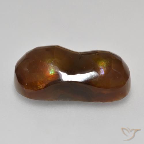 Fire Agate Gemstone in 18.6 x 10.5 mm Size for Sale, Fire Agate Stone in Multicolor Color