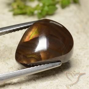 Fire Agate Gemstone in 13.6 x 10.2 mm Size for Sale, Fire Agate Stone in Multicolor Color