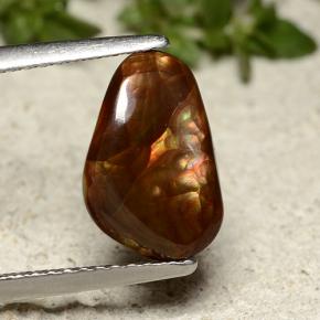 2ct Shark Fin Cabochon Multicolor Fire Agate Gem for sale 2ct Shark Fin Cabochon Multicolor Fire Agate Gem (ID: 486736)