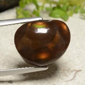 8.24 ct Multicolor Fire Agate Stone, Natural Fire Agate in Fancy Cabochon Shape for Sale