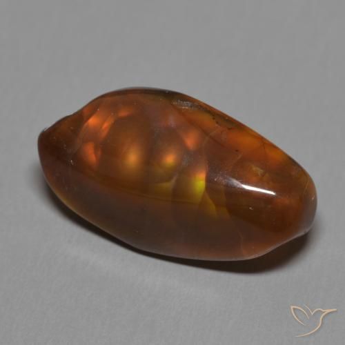 7.72 ct Multicolor Fire Agate Stone, Natural Fire Agate in Fancy Cabochon Shape for Sale
