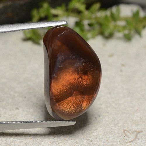 8.54 ct Fancy Fire Agate, 17.4 x 10.5 mm From Mexico, Photo A