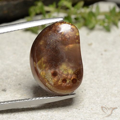 10.09ct Natural Multicolor Fire Agate, Fancy, Opaque