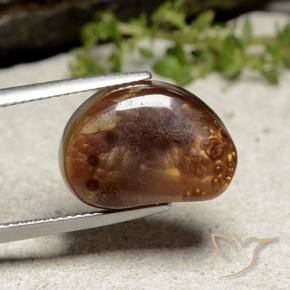 10.09 ct Multicolor Fire Agate Stone, Natural Fire Agate in Fancy Cabochon Shape for Sale