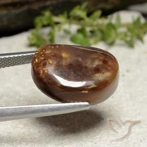 Fire Agate Gemstone in 17.1 x 11.9 mm Size for Sale, Fire Agate Stone in Multicolor Color