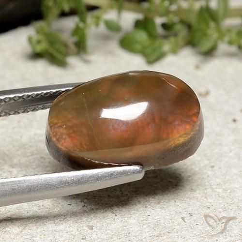 Fire Agate Gemstone in 14 x 9 mm (calibrated) Size for Sale, Fire Agate Stone in Multicolor Color